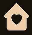 Discovery: home icon with heart cutout